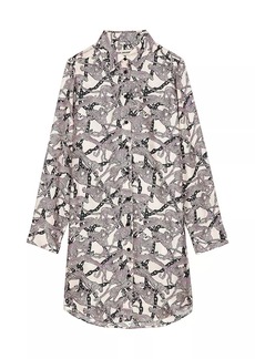 Zadig & Voltaire Rais Abstract Silk Shirtdress