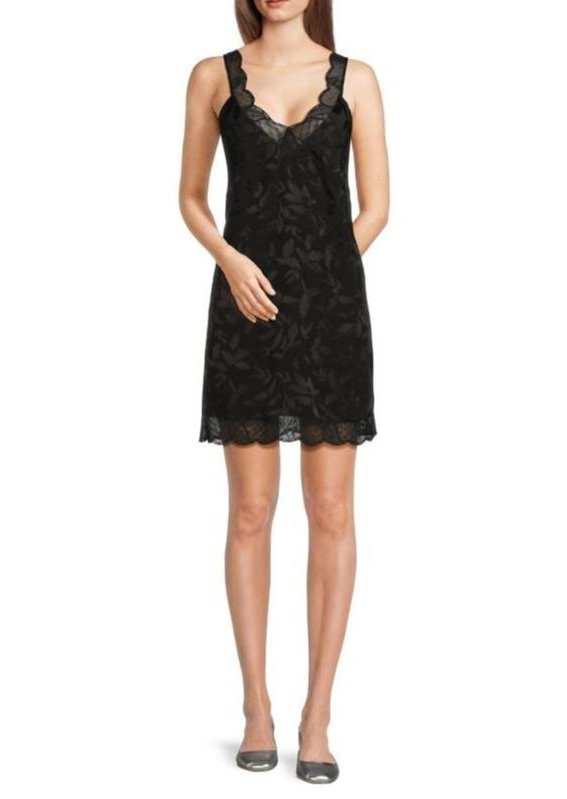 Zadig & Voltaire Renelle Lace Trim Silk Mini Dress