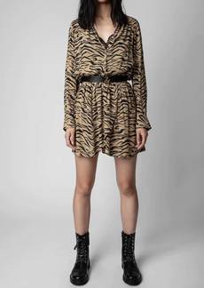 Zadig & Voltaire Rinka Tiger Dress In Natural