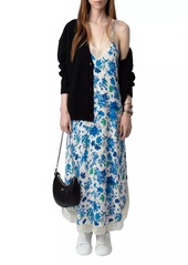 Zadig & Voltaire Ristyl Floral Lace Slip Maxi Dress