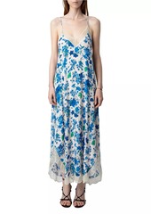 Zadig & Voltaire Ristyl Floral Lace Slip Maxi Dress