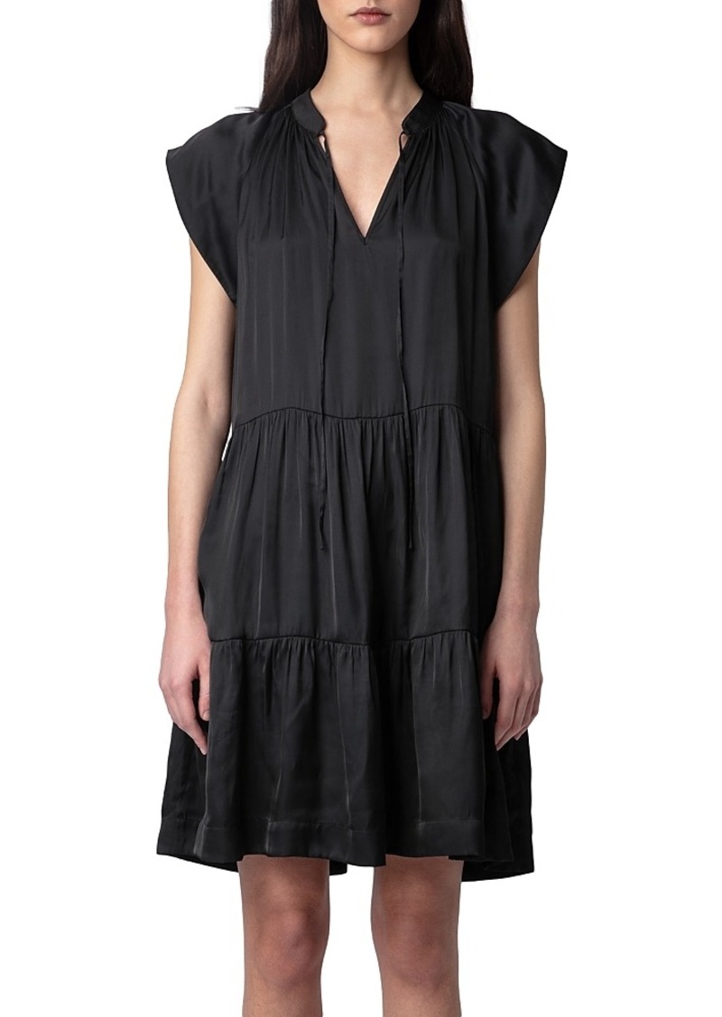 Zadig & Voltaire Rito Tiered Satin Dress