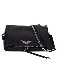 Zadig & Voltaire Rocky Crossbody Bag in Black Grained Leather