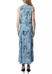 Zadig & Voltaire Rolanys Silk Tiger Maxi Dress