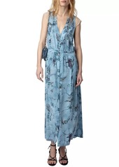 Zadig & Voltaire Rolanys Silk Tiger Maxi Dress