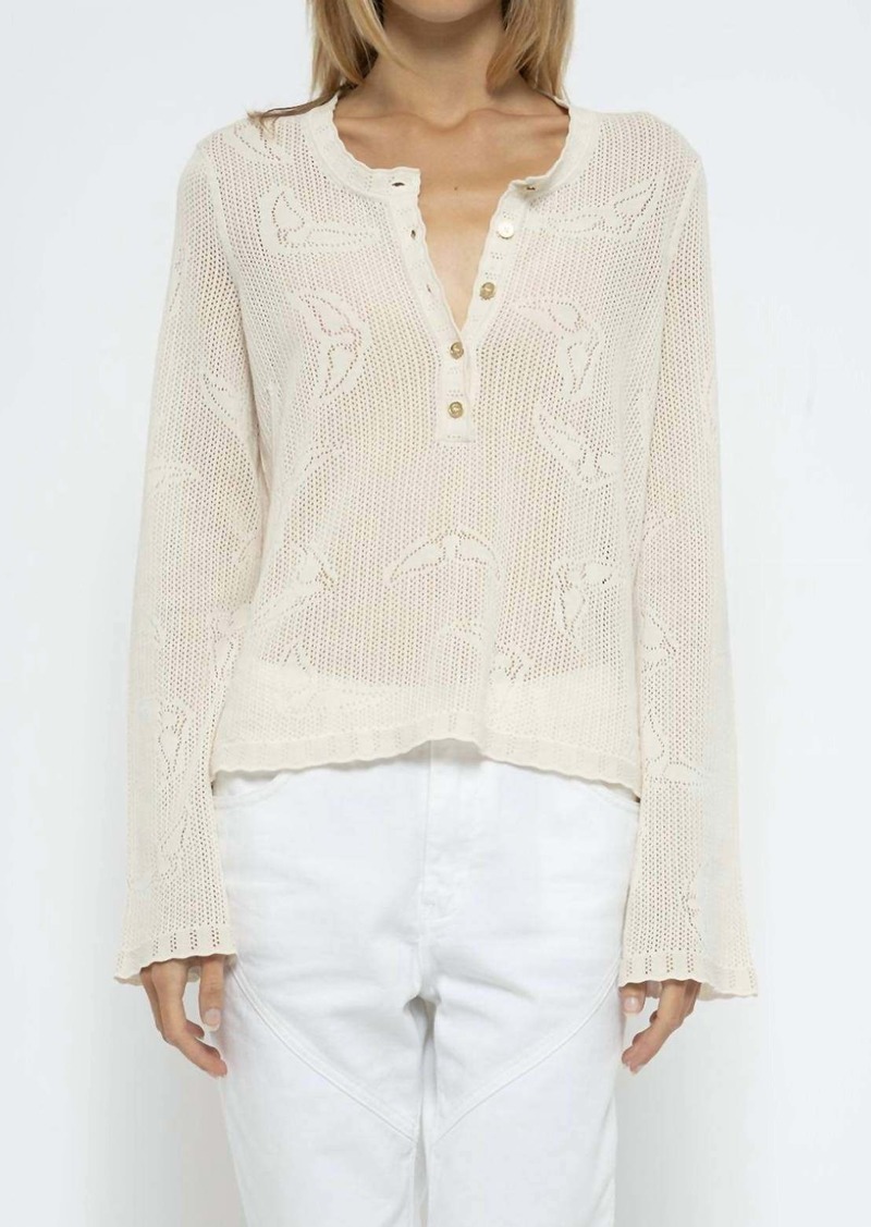 Zadig & Voltaire Salmyr Co Wings Sweater In Ecru