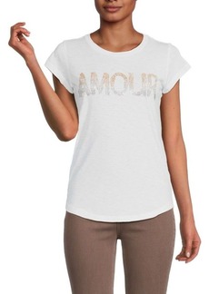 Zadig & Voltaire Skinny Amour Strass Embellished Tee