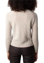 Zadig & Voltaire Sourcy Logo Cashmere Crewneck Sweater