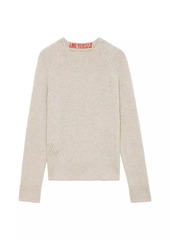 Zadig & Voltaire Sourcy Logo Cashmere Crewneck Sweater