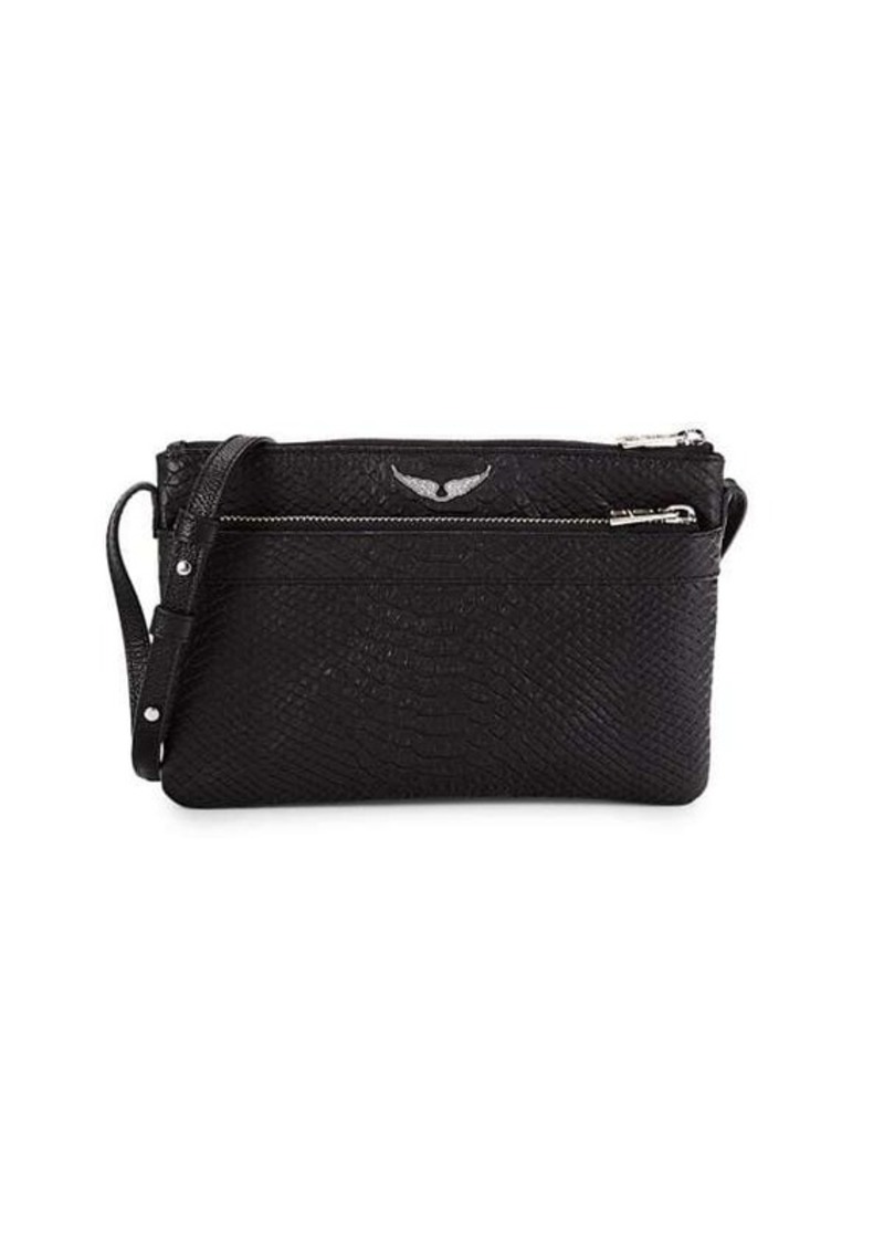 Zadig & Voltaire Stella Embossed Leather Crossbody Bag