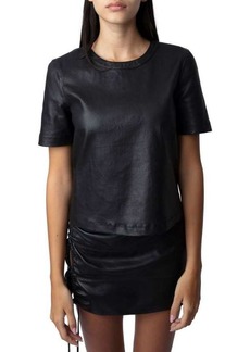 Zadig & Voltaire Tas Cuir Leather T-Shirt