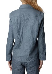 Zadig & Voltaire Thelma Crinkled Leather Shirt