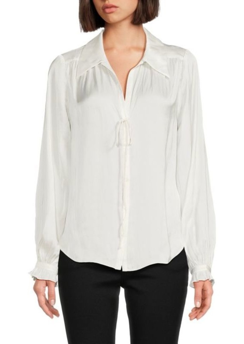 Zadig & Voltaire Tilan Satin Long Sleeve Blouse