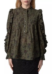 Zadig & Voltaire Timmy Tomboy Floral Cotton-Blend Blouse