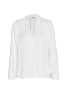 Zadig & Voltaire Tink Draped Satin Blouse