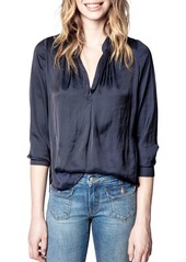 Zadig & Voltaire Tink Long-Sleeve Satin Tunic