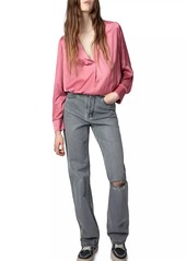 Zadig & Voltaire Tink Relaxed-Fit Satin Shirt