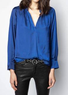 Zadig & Voltaire Tink Satin Blouse In Blue