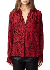 Zadig & Voltaire Tink Soft Wild Voltaire Printed Blouse