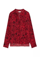 Zadig & Voltaire Tink Soft Wild Voltaire Printed Blouse