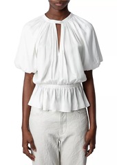 Zadig & Voltaire Tomina Draped Satin Blouse