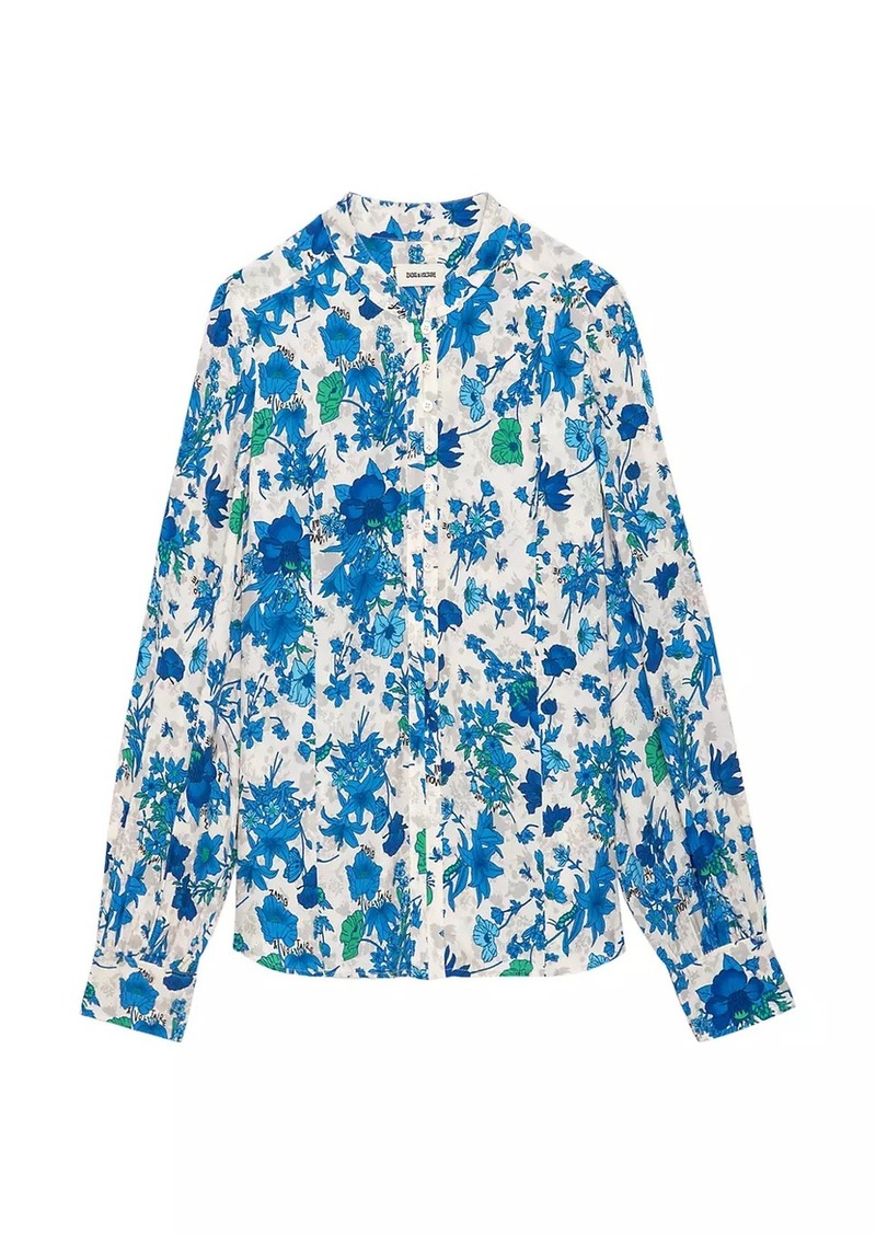 Zadig & Voltaire Twina Crêpe Garden Flowers Shirt