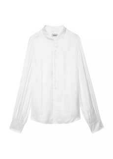Zadig & Voltaire Twina Satin Button-Front Shirt