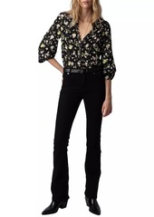 Zadig & Voltaire Twina Soft Crinkle Roses Blouse