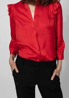 Zadig & Voltaire Tygg Satin Shirt In Coquelicot