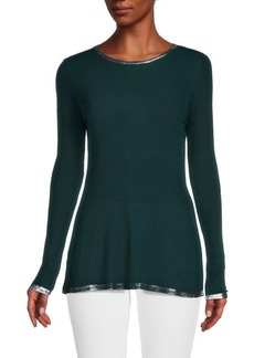 Zadig & Voltaire Willy Foil Trim Modal Top