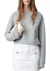 Zadig & Voltaire Wing Crystal-Embellished Crewneck Sweatshirt