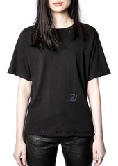 Zadig & Voltaire Bowi Monogram Distressed T-Shirt