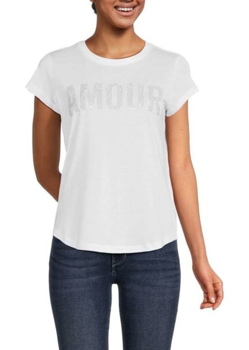 Zadig & Voltaire Woop Amour Strass Embellished Tee