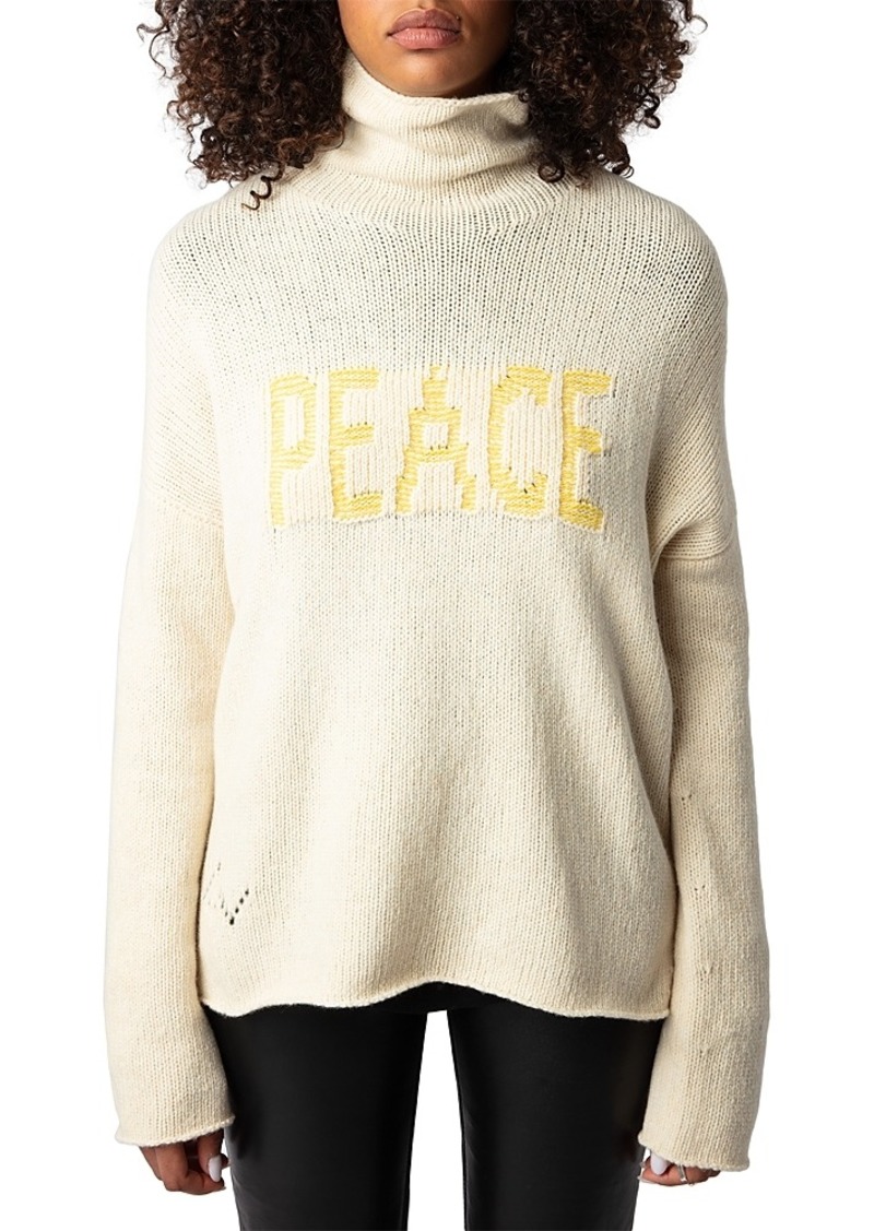 Zadig & Voltaire Almy Merino Wool Funnel Neck Sweater