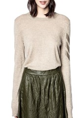 Zadig & Voltaire Arrow Sleeve Cashmere Sweater in Mackintosh at Nordstrom