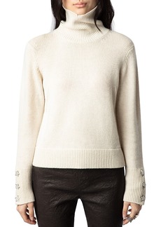 Zadig & Voltaire Cashmere Button Cuff Sweater