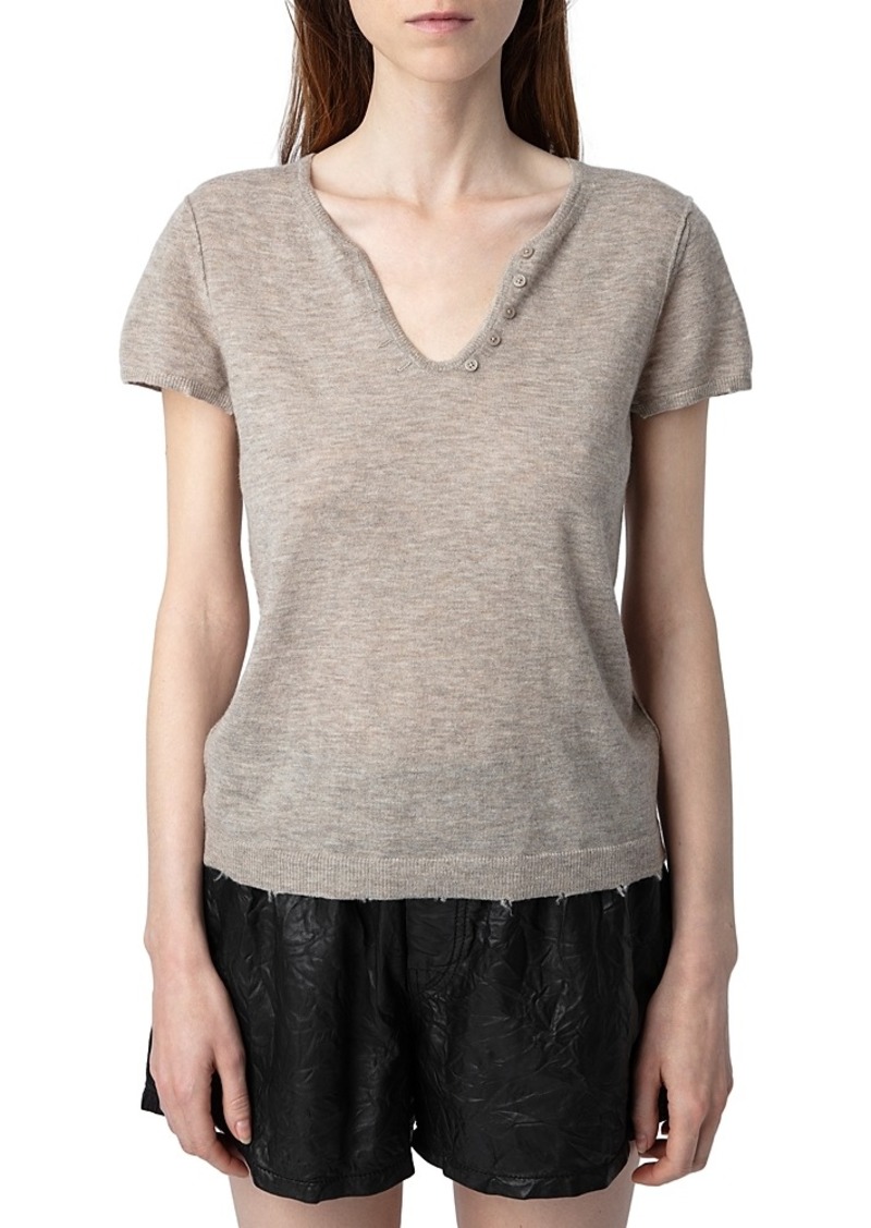 Zadig & Voltaire Celsy Cashmere Henley Sweater