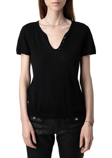 Zadig & Voltaire Celsy Cashmere Henley Sweater