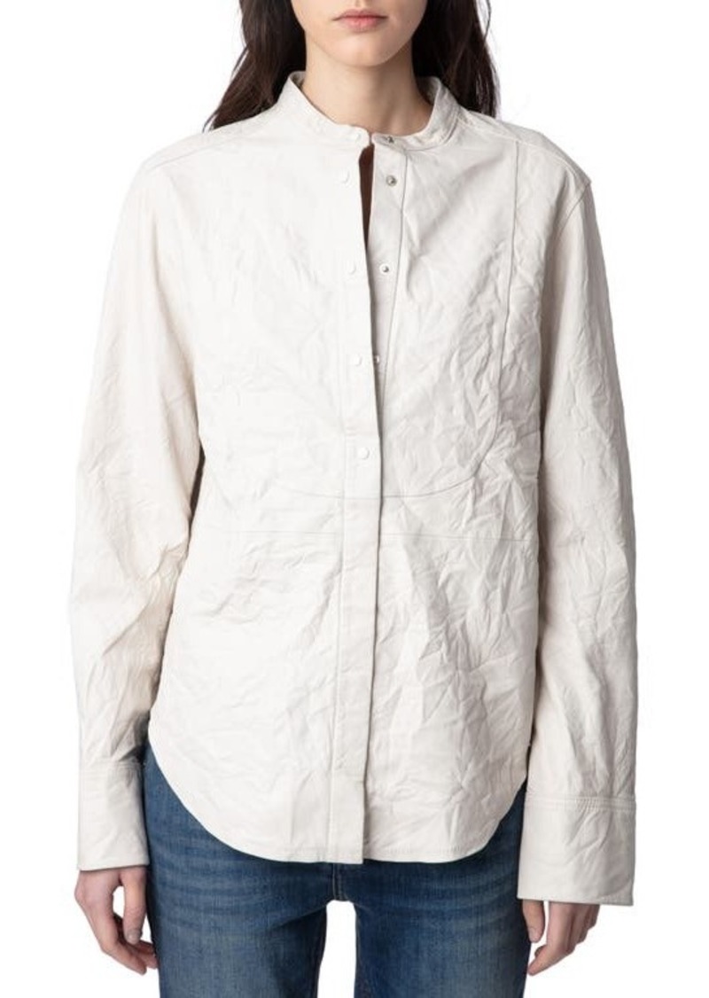 Zadig & Voltaire Chic Cuir Froisse Leather Shirt