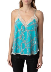 Zadig & Voltaire Christy Chaines Lace Trimmed Silk Camisole