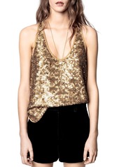 Zadig & Voltaire Coach Sequined Tank