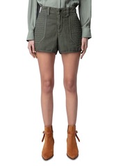 Zadig & Voltaire Cotton Topstitched Shorts