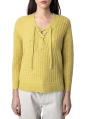 Zadig & Voltaire Fanny We Wool Lace-Up Sweater