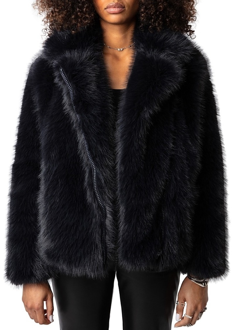 Zadig & Voltaire Freeze Color Faux Fur Coat