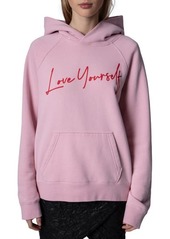 Zadig & Voltaire Georgy Love Yourself Cotton Blend Graphic Hoodie in Dragee at Nordstrom