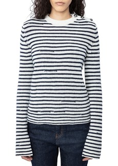 Zadig & Voltaire Jade Cashmere & Wool Striped Sweater