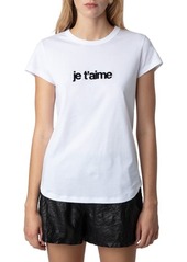 Zadig & Voltaire Je T'Aime Organic Cotton Graphic T-Shirt