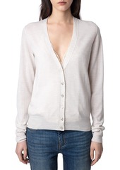 Zadig & Voltaire Jemmy We Bijoux Rhinestone Button Cardigan