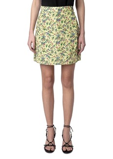Zadig & Voltaire Joseline Floral Print Mini Skirt