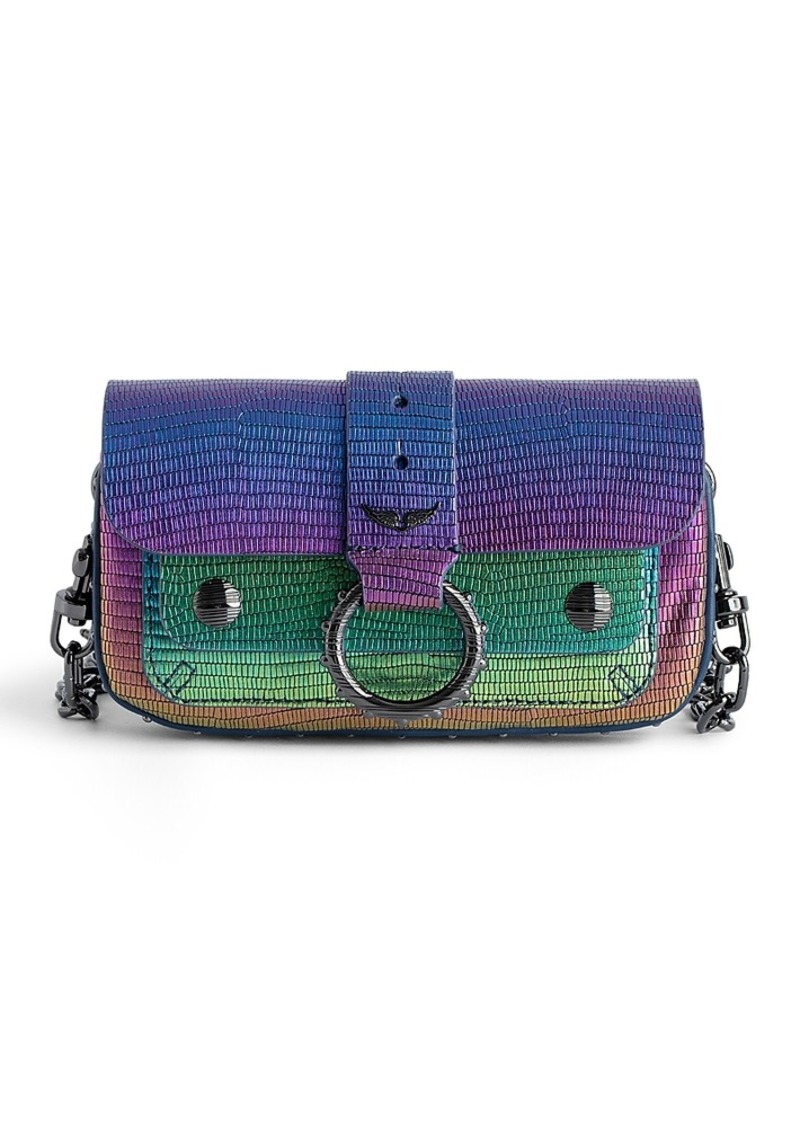 Zadig & Voltaire Kate Embossed Rainbow Leather Mini Bag